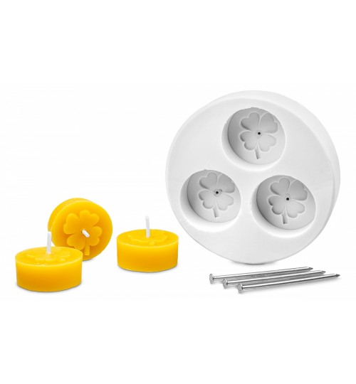 Silikonform Teelicht Glücksklee