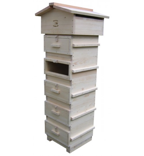 Warré Beute mit Fenster, kompl., nach J.M. Frèrès / J. C. Guillaume