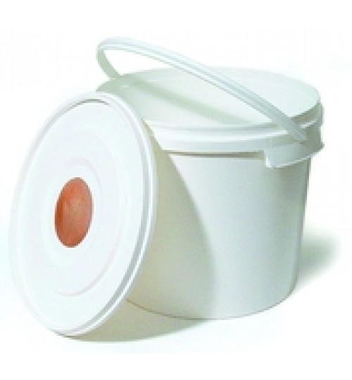 Futtereimer mit Bronze-Siebdeckel, ca. 5l