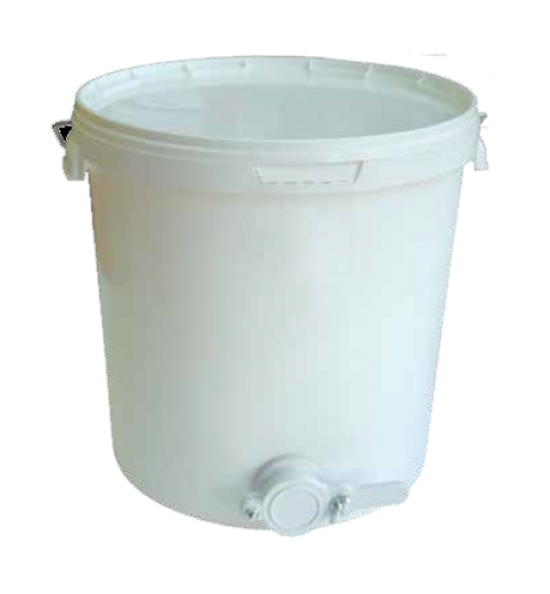 Abfülltopf PP 31,5l, mit Kunststoffhahn 2"