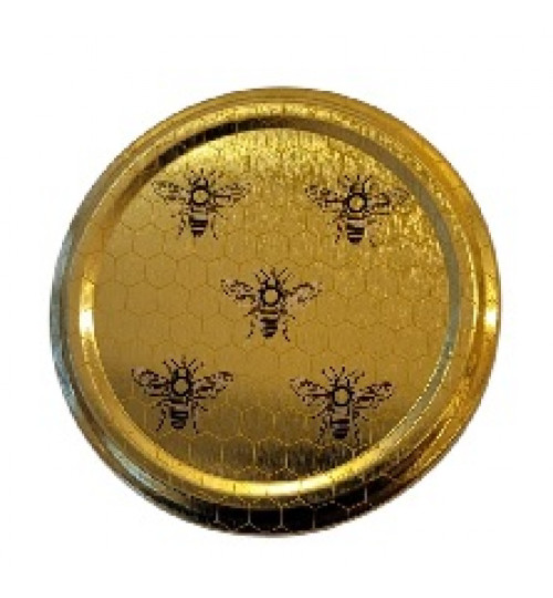 Deckel TO70 Metall, Gold 5 Bienen