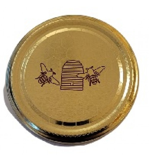 Deckel TO 82 Metall, Gold Bienenkorb 