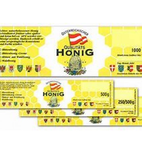 österreichischer Imkerbund Etiketten 250g, 500g, 1000g