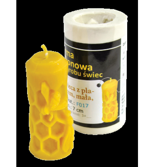 Kerze mit Bienenwabe klein (7cm)