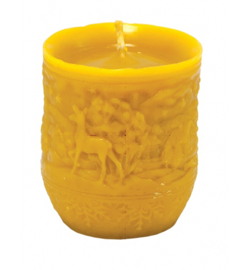 Kerze mit Winterlandschaft (8 cm)