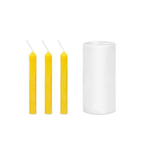 Christbaumkerzen glatt 3er (9cm)