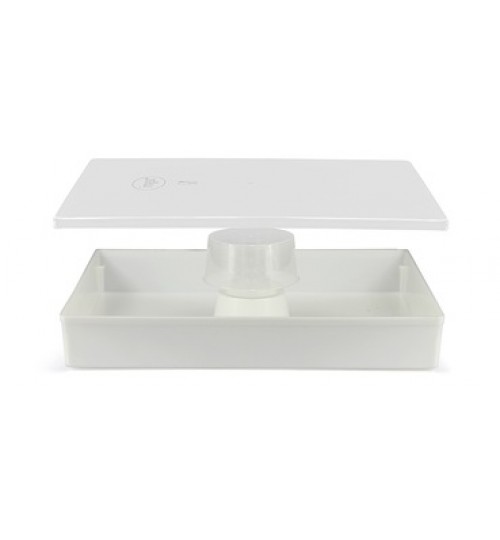 Futterschale eckig mit Glocke und Deckel ca. 4l