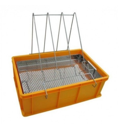 Entdeckelungswanne, Kunststoff, Edelstahlsieb