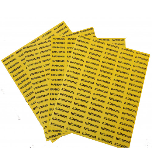 Sortenaufkleber Gelb