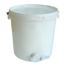 Abfülltopf PP 31,5l, mit Kunststoffhahn 2"