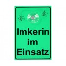 Saugnapfschild "Imkerin im Einsatz" 