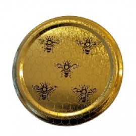Deckel TO70 Metall, Gold 5 Bienen