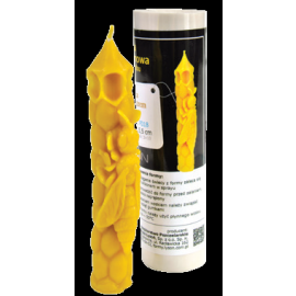 Kerze mit Biene auf Wabe groß (15.5 cm)