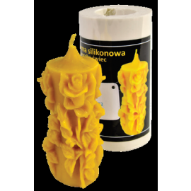 Kerze mit Rosen (10.1 cm)