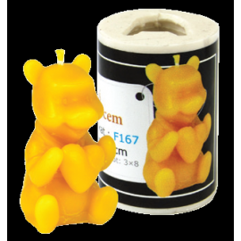 Kerzenfom Bär mit Herz (5 cm)
