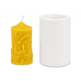 Stumpen mit Winterlandschaft Kerzengießform