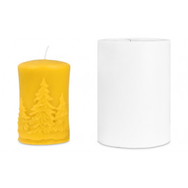 Stumpen mit Tannen Kerzengießform