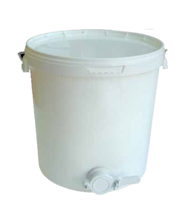 Abfülltopf PP 17,7l, mit Kunststoffhahn 6/4"